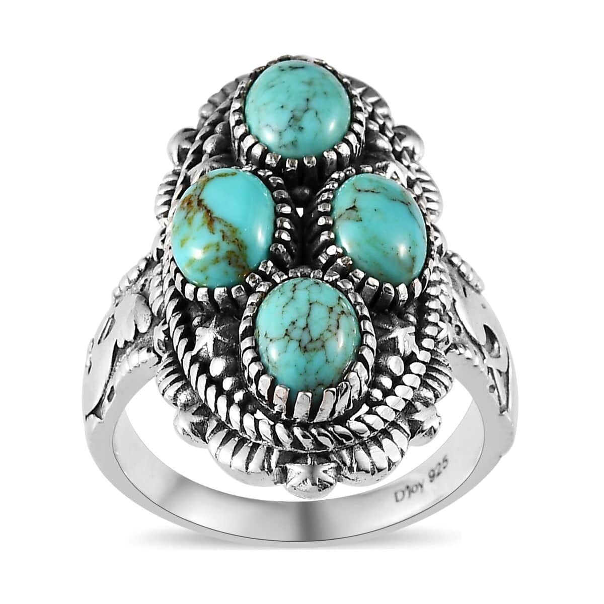 Artisan Crafted Blue Moon Turquoise Ring in Sterling Silver (Size 7.0) 2.80 ctw image number 0