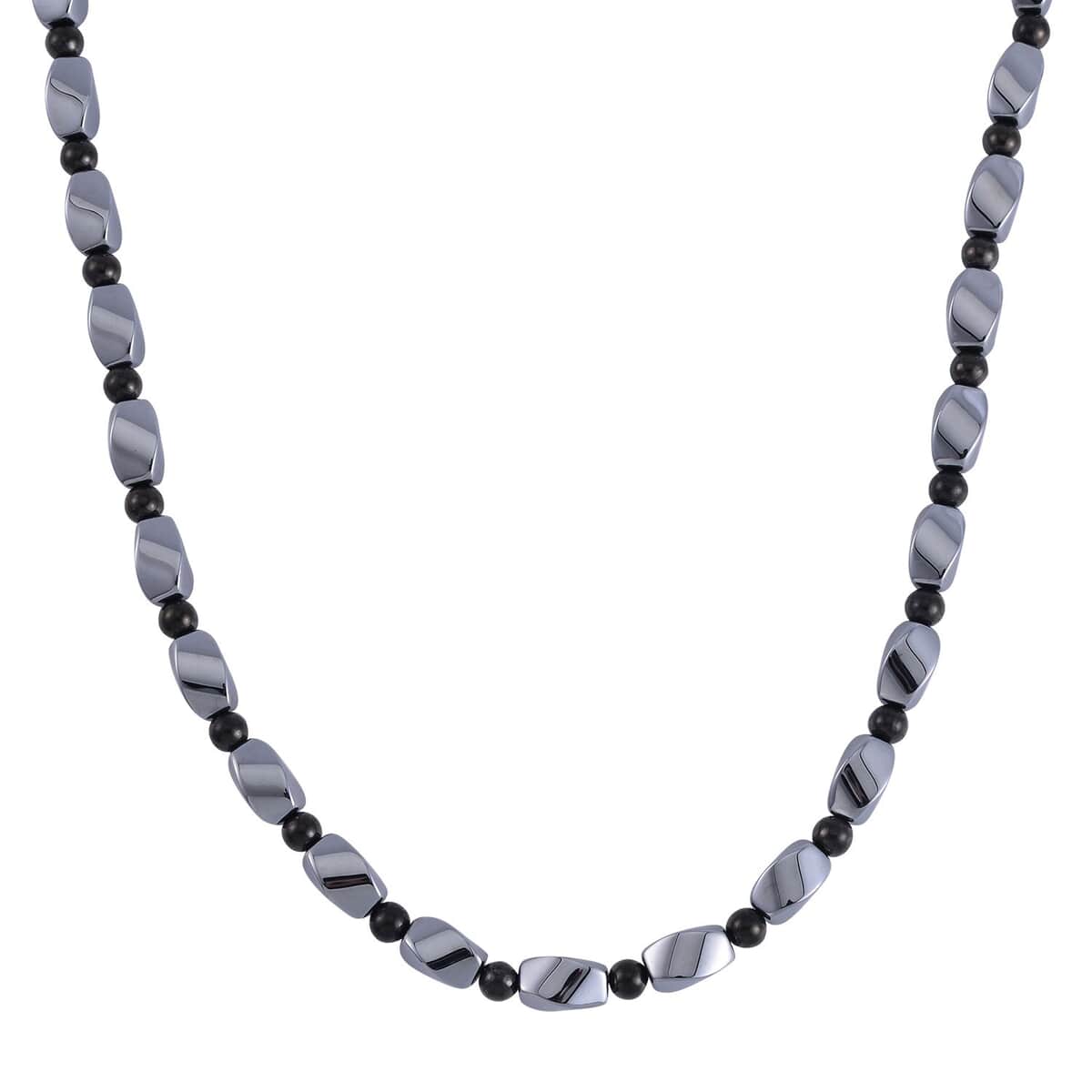 Terahertz and Shungite Necklace 20 Inches in Rhodium Over Sterling Silver 227.50 ctw image number 0
