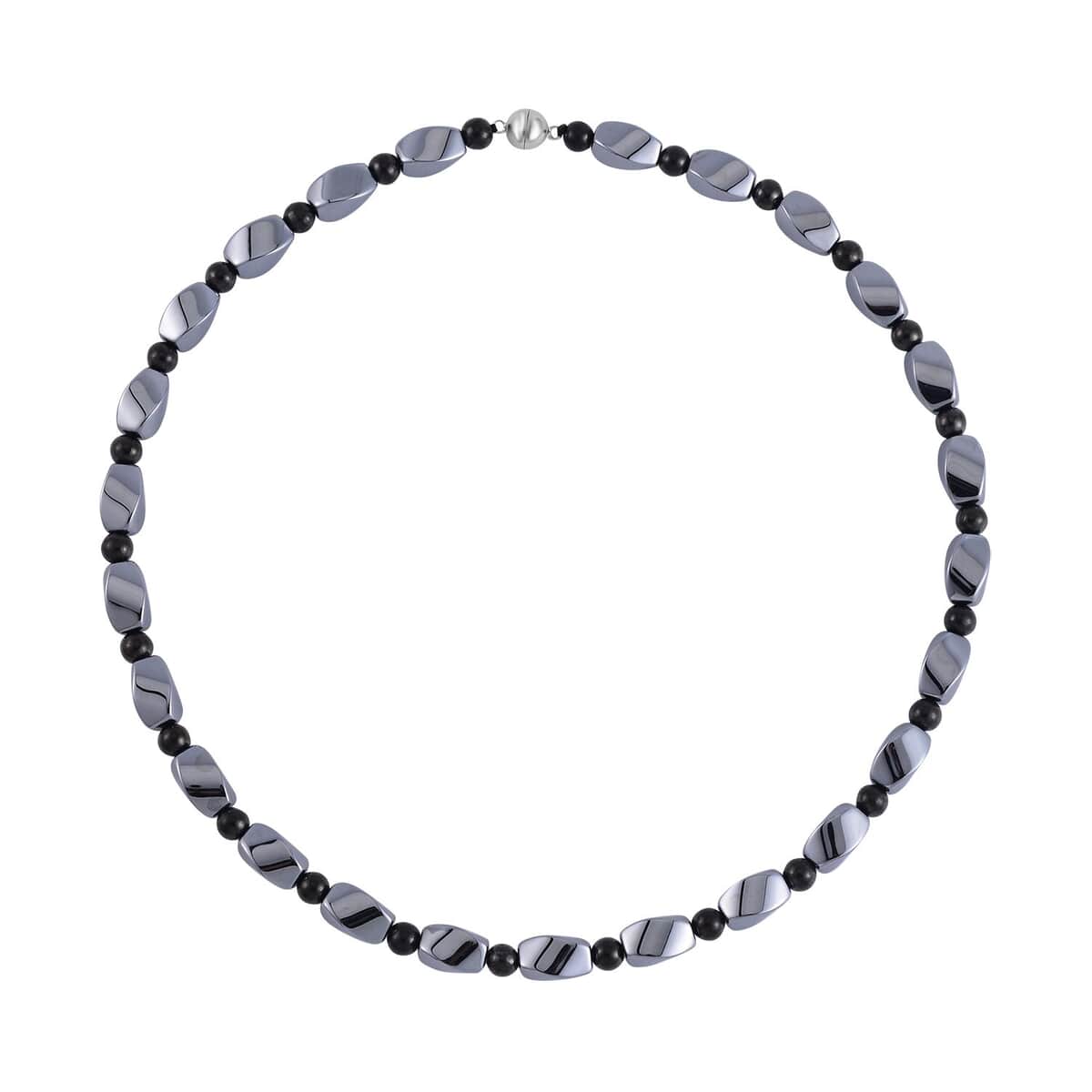 Terahertz and Shungite Necklace 20 Inches in Rhodium Over Sterling Silver 227.50 ctw image number 2