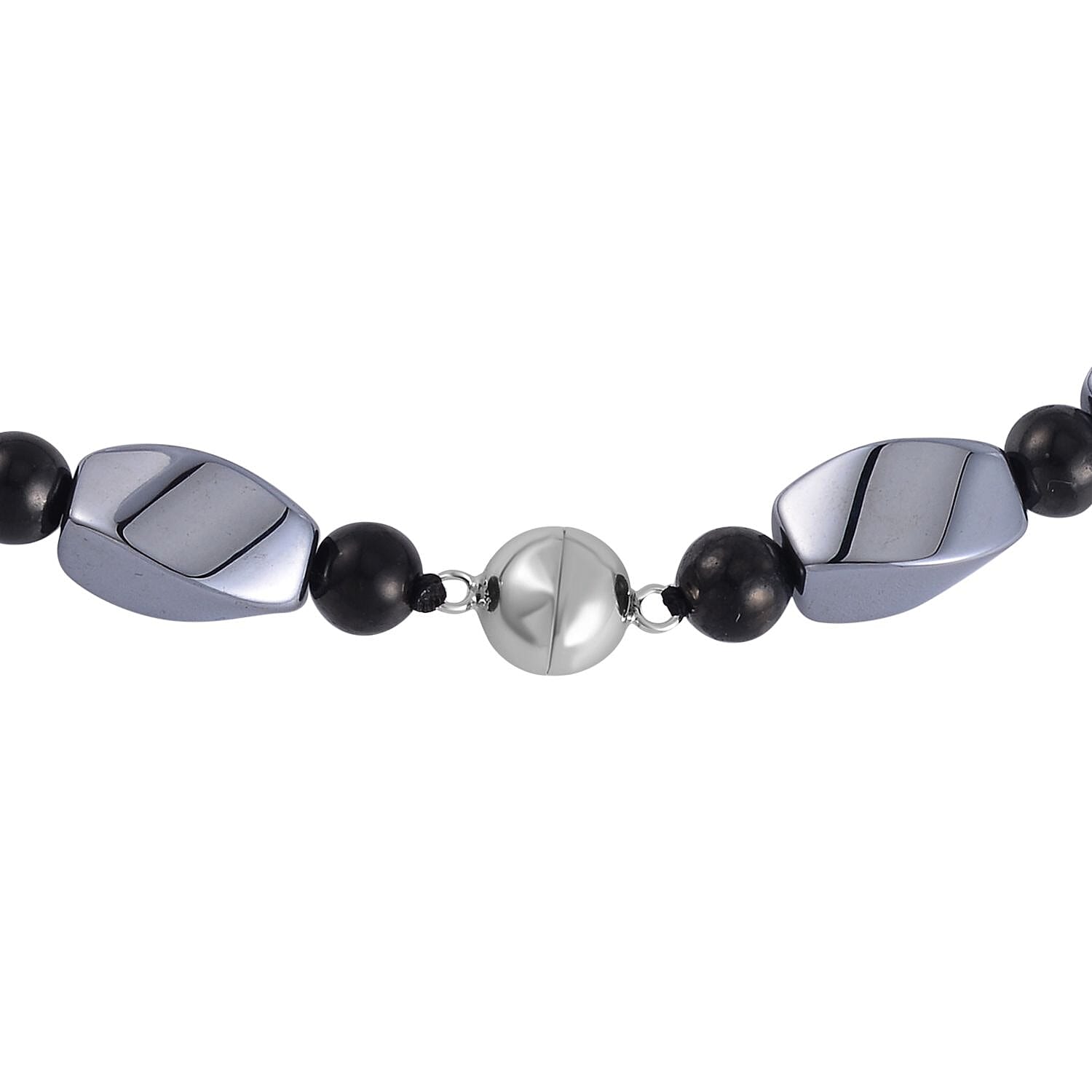 Terahertz and Shungite Necklace 20 Inches in Rhodium Over Sterling Silver 227.50 ctw