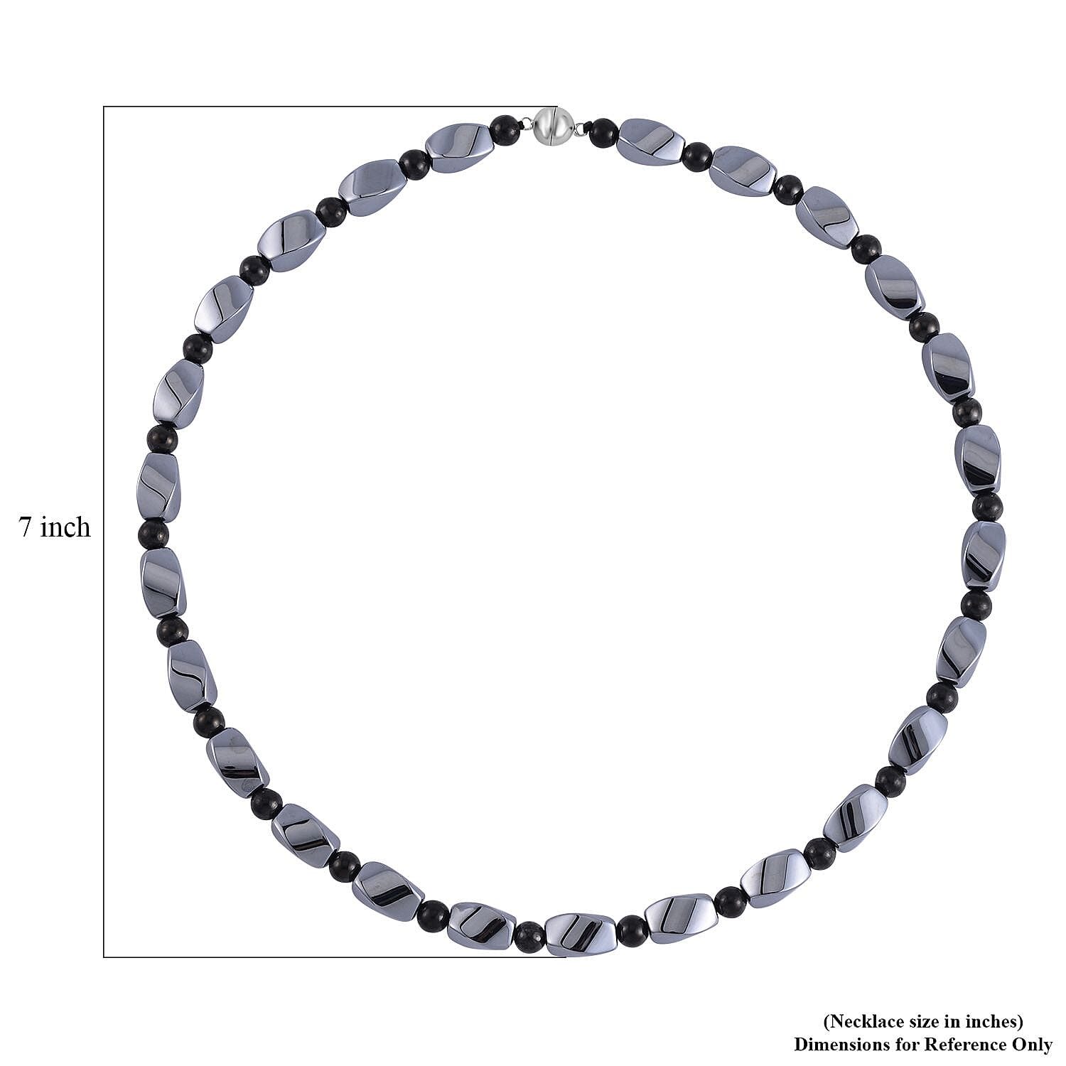 Terahertz and Shungite Necklace 20 Inches in Rhodium Over Sterling Silver 227.50 ctw