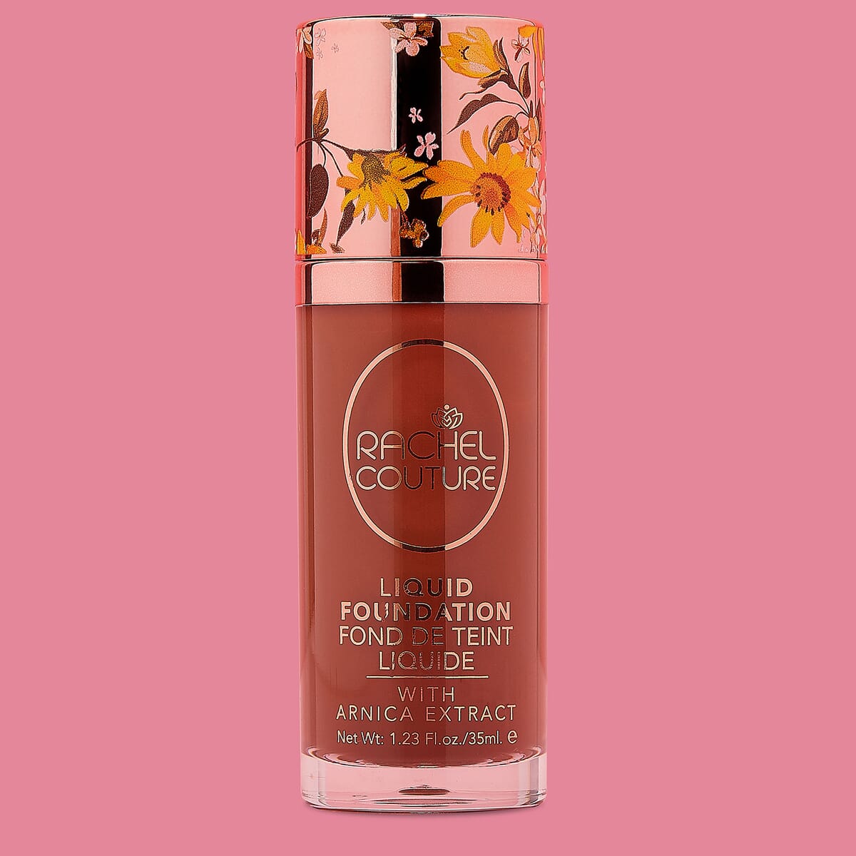 Rachel Couture Liquid Foundation Infused with Arnica Extract- Chestnut (Ships in 8-10 Days) image number 0