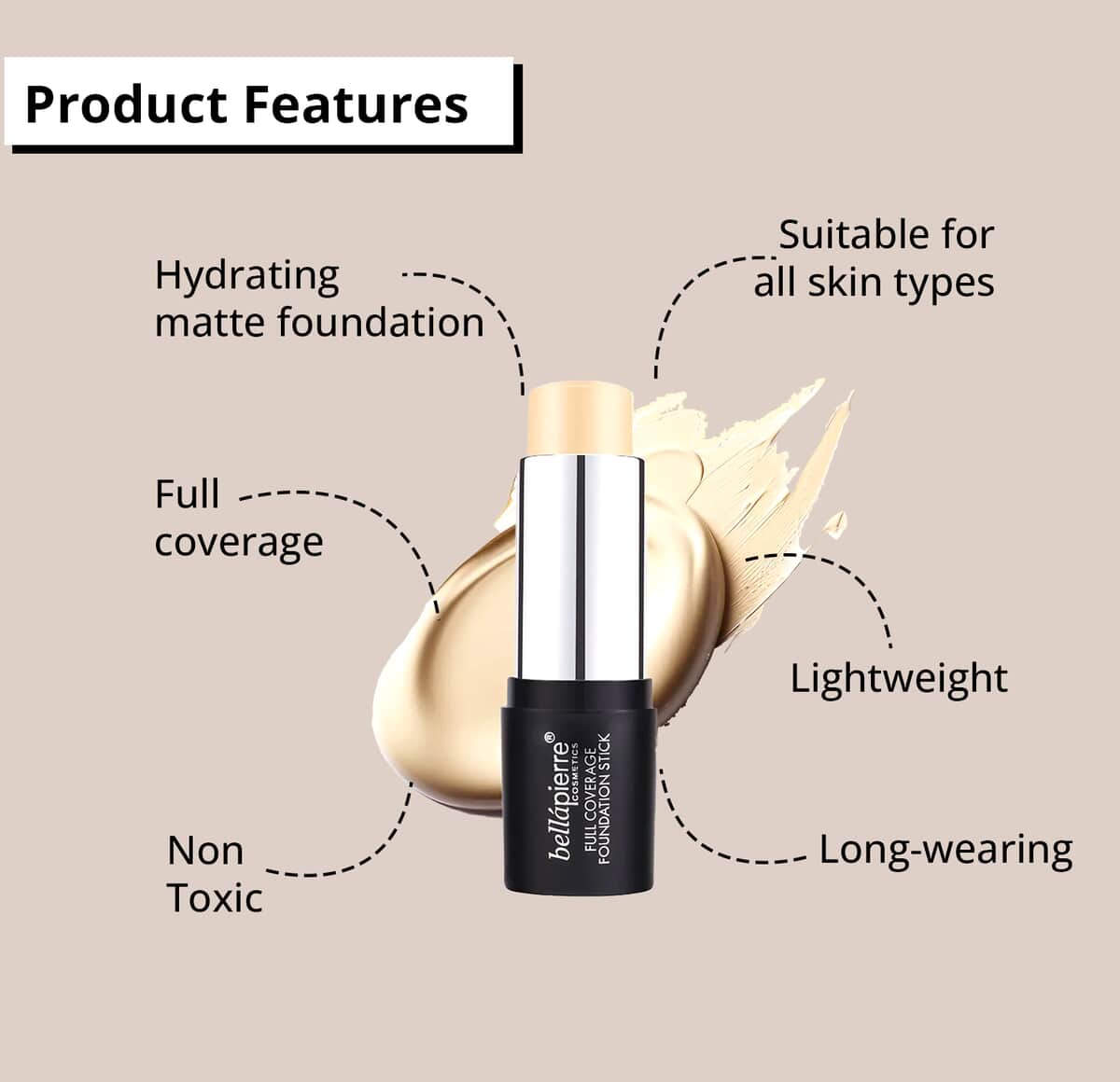 Bellapierre Foundation Stick-Light 0.95 Oz (Ships in 8-10 Business Days) image number 1