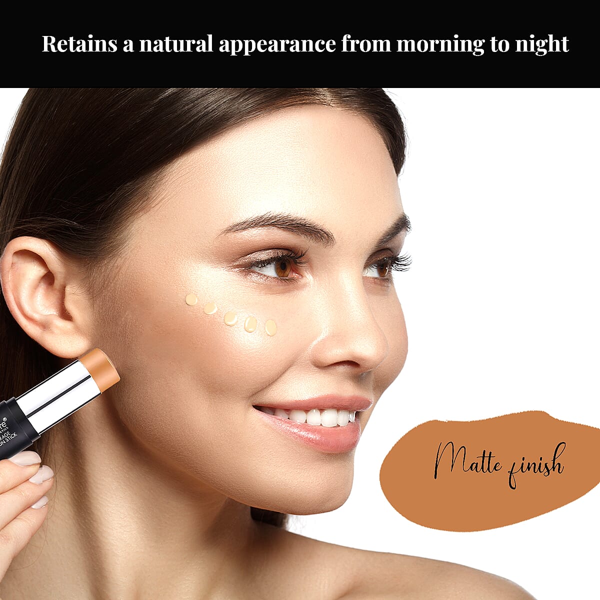 Bellapierre Foundation Stick For All Skin Types, Long-Lasting & Non-Toxic, Cruelty Paraben And Sulfate Free Matte Finish Foundation Stick -Deep 0.95 Oz (Ships in 8-10 Business Days) image number 4