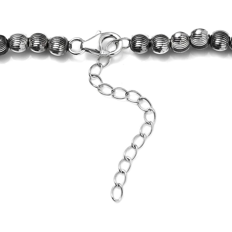 Artisan Crafted Blue Moon Turquoise and White Buffalo Squash Blossom Necklace 18-20 Inches in Sterling Silver 24.75 ctw