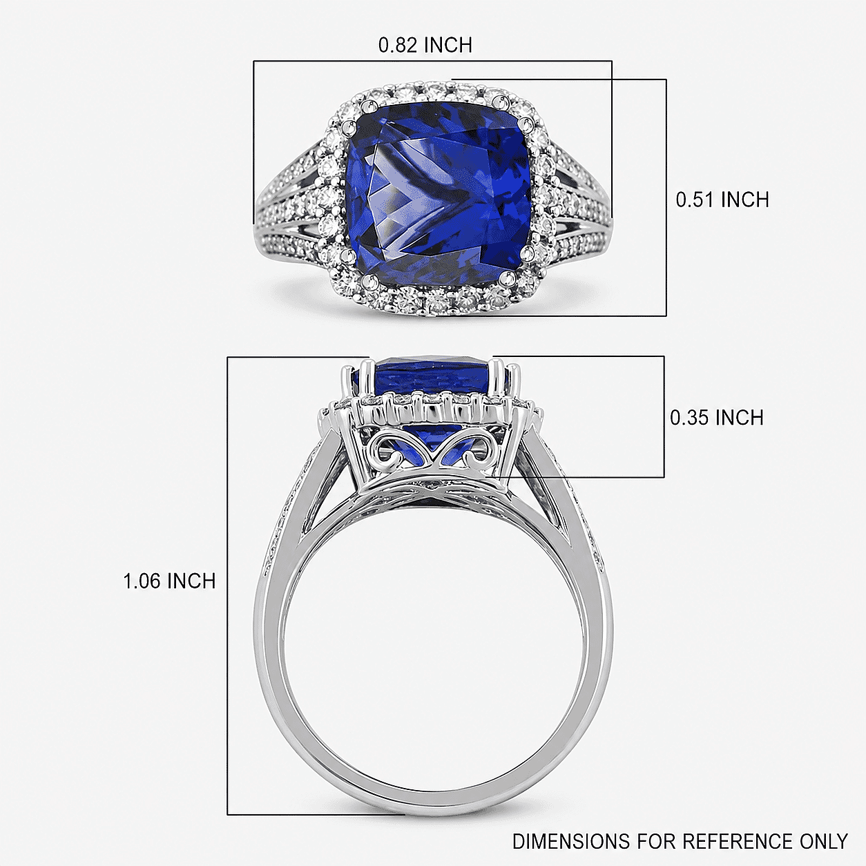 Certified & Appraised Rhapsody AAAA Tanzanite and E-F VS Diamond 5.65 ctw Ring in 950 Platinum (Size 10.0) 8.75 Grams