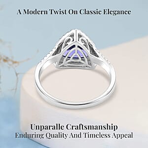 Certified & Appraised Rhapsody AAAA Tanzanite and E-F VS Diamond 4.15 ctw Ring in 950 Platinum (Size 6.0) 7.45 Grams