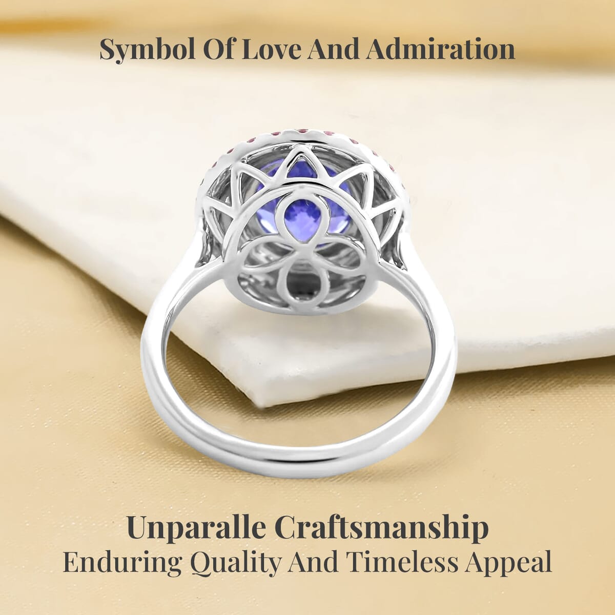 Certified & Appraised Rhapsody AAAA Tanzanite, Mahenge Spinel and E-F VS Diamond 3.75 ctw Ring in 950 Platinum (Size 7.0) 6.80 Grams image number 3