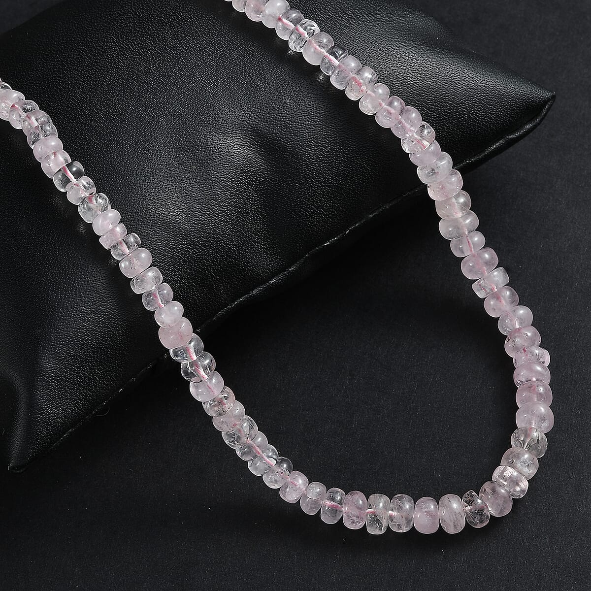 Marropino Morganite Beaded Necklace (18-20 Inches) in Rhodium Over Sterling Silver 95.00 ctw image number 1