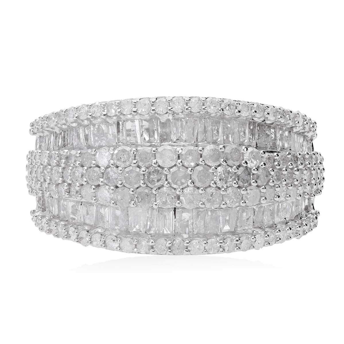 Diamond 2.00 ctw Ring in Platinum Over Sterling Silver (Size 10.0)  image number 0
