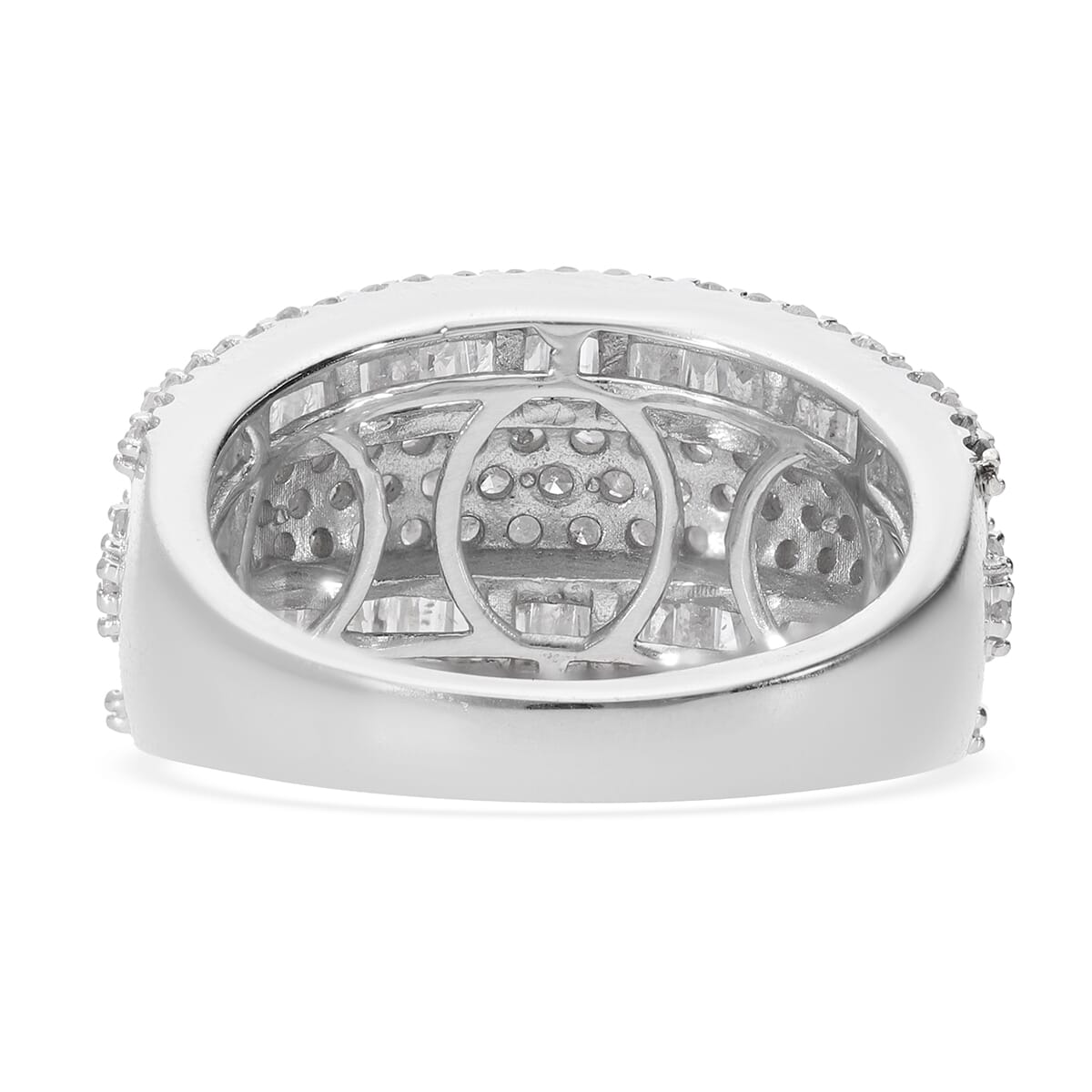Diamond 2.00 ctw Ring in Platinum Over Sterling Silver (Size 10.0)  image number 4