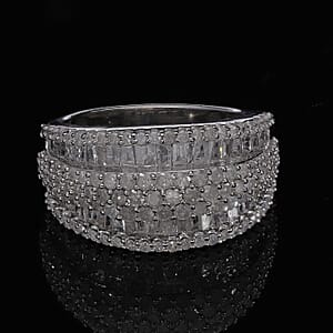 D'Joy Diamond 2.00 ctw Ring in Platinum Over Sterling Silver (Size 9.0) 