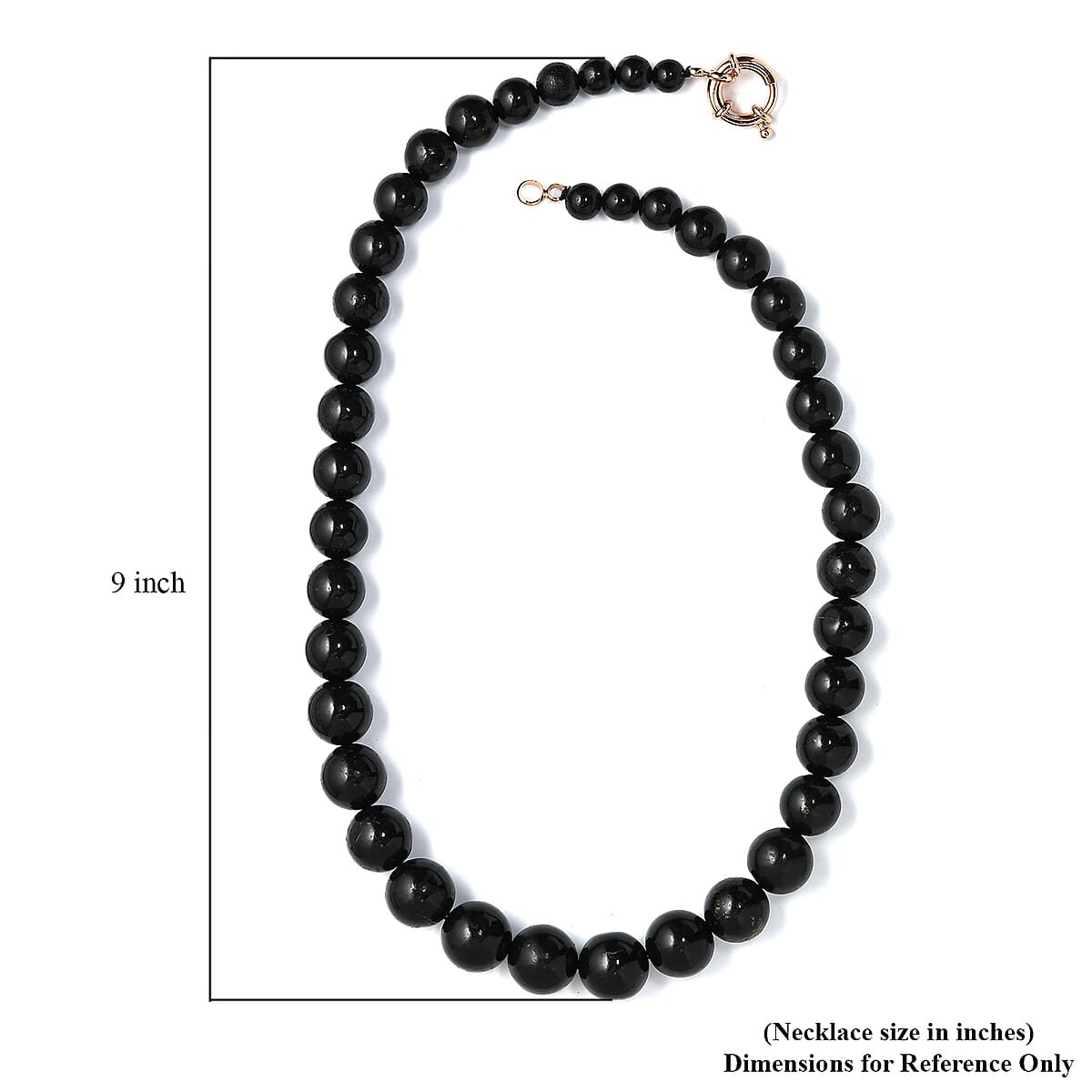 Buy Shungite Beaded Necklace 20 Inches in 18K RG Plated 460.00 ctw at