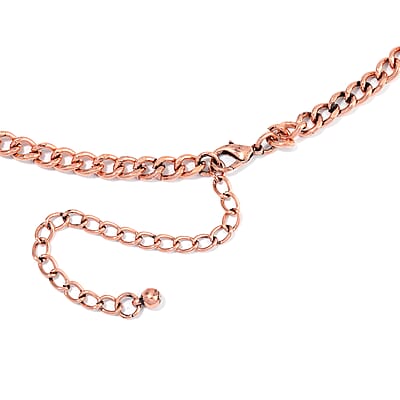  Constituted Blue Howlite 15.00 ctw Squash Blossom Necklace in Rosetone 24-28 Inches