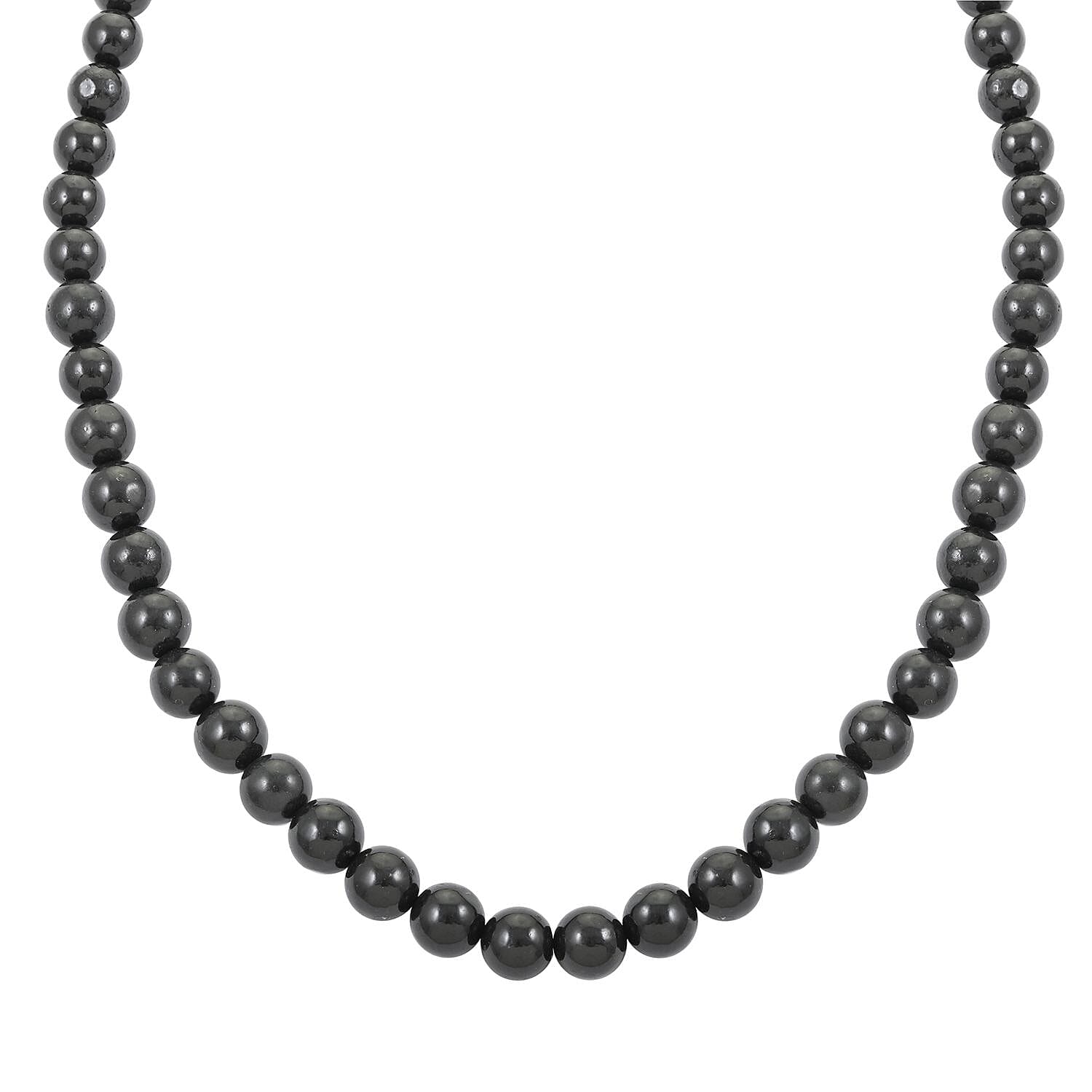 Karis Black Shungite Beaded Necklace (20 Inches) in 18K YG Plated 235.00 ctw