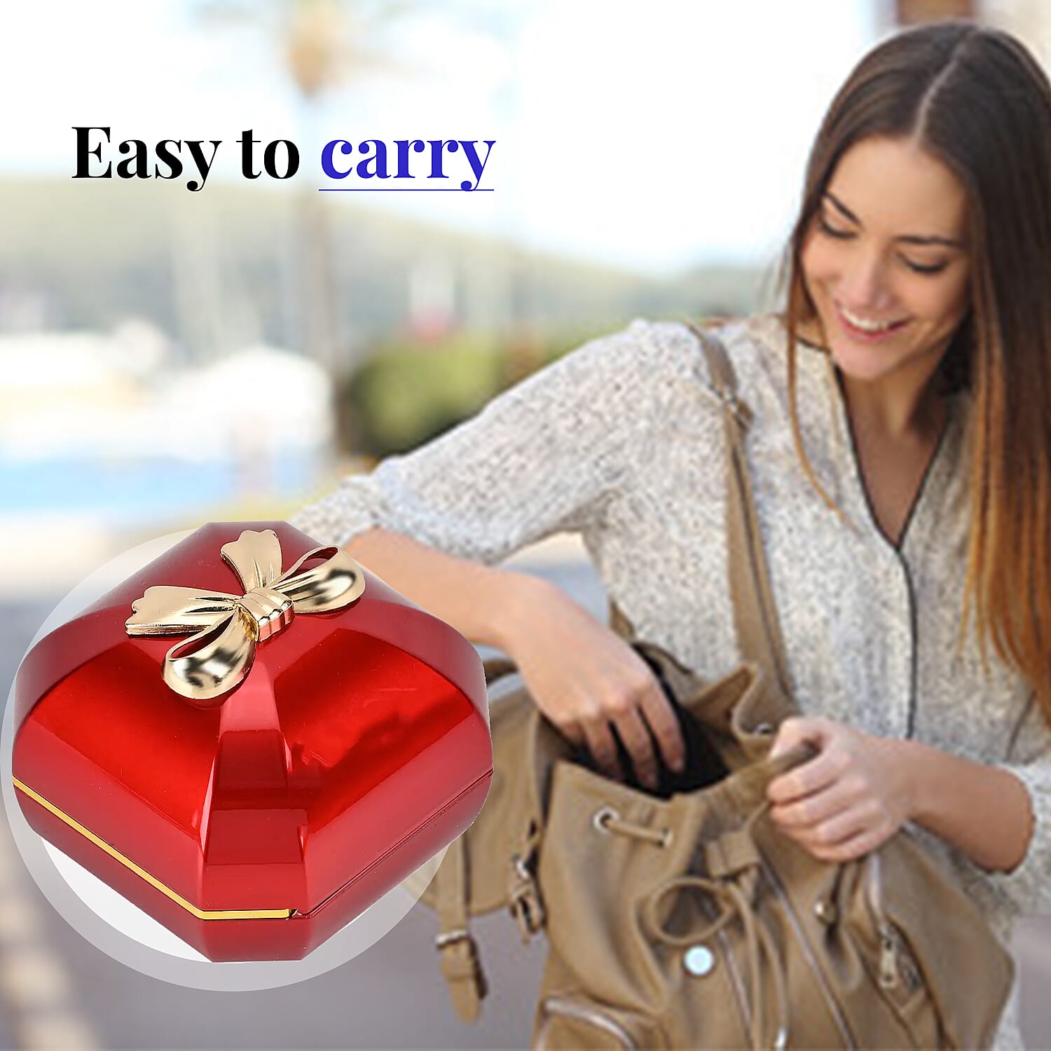 Red Solid Luxurious Polished Necklace and Pendant's Jewelry Box with Led Light, Anti Tarnish Jewelry Box, Jewelry Storage Case, Pendant Necklace Storage Box