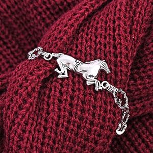 Bali Legacy Sterling Silver Horse Bracelet (8.00 In) 20.65 Grams