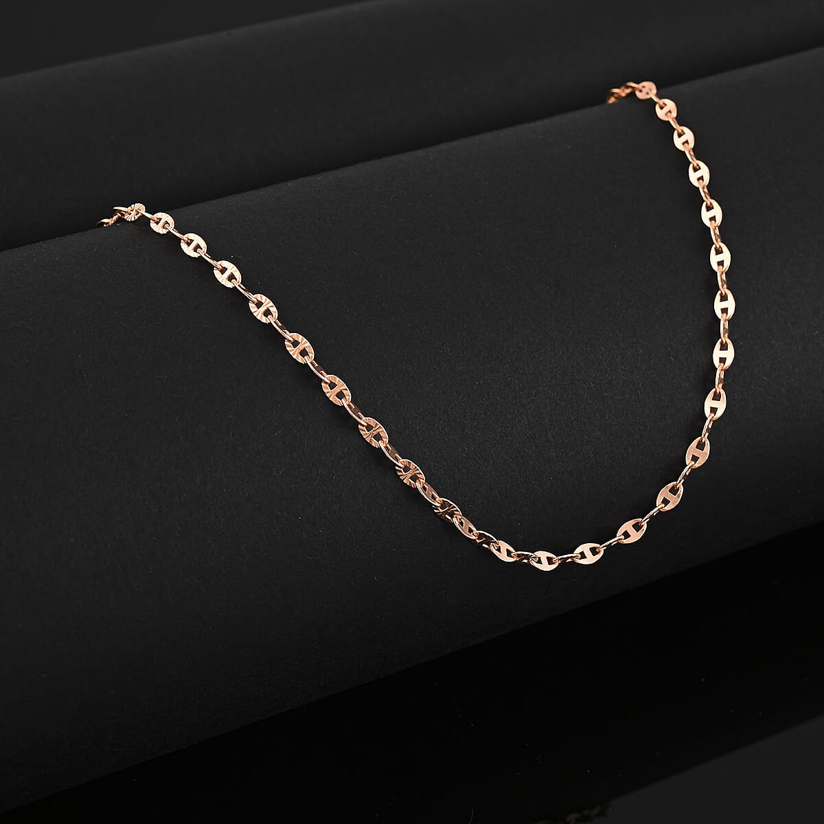 14K Rose Gold Over Sterling Silver Chain 24 Inches 3.10 Grams image number 1