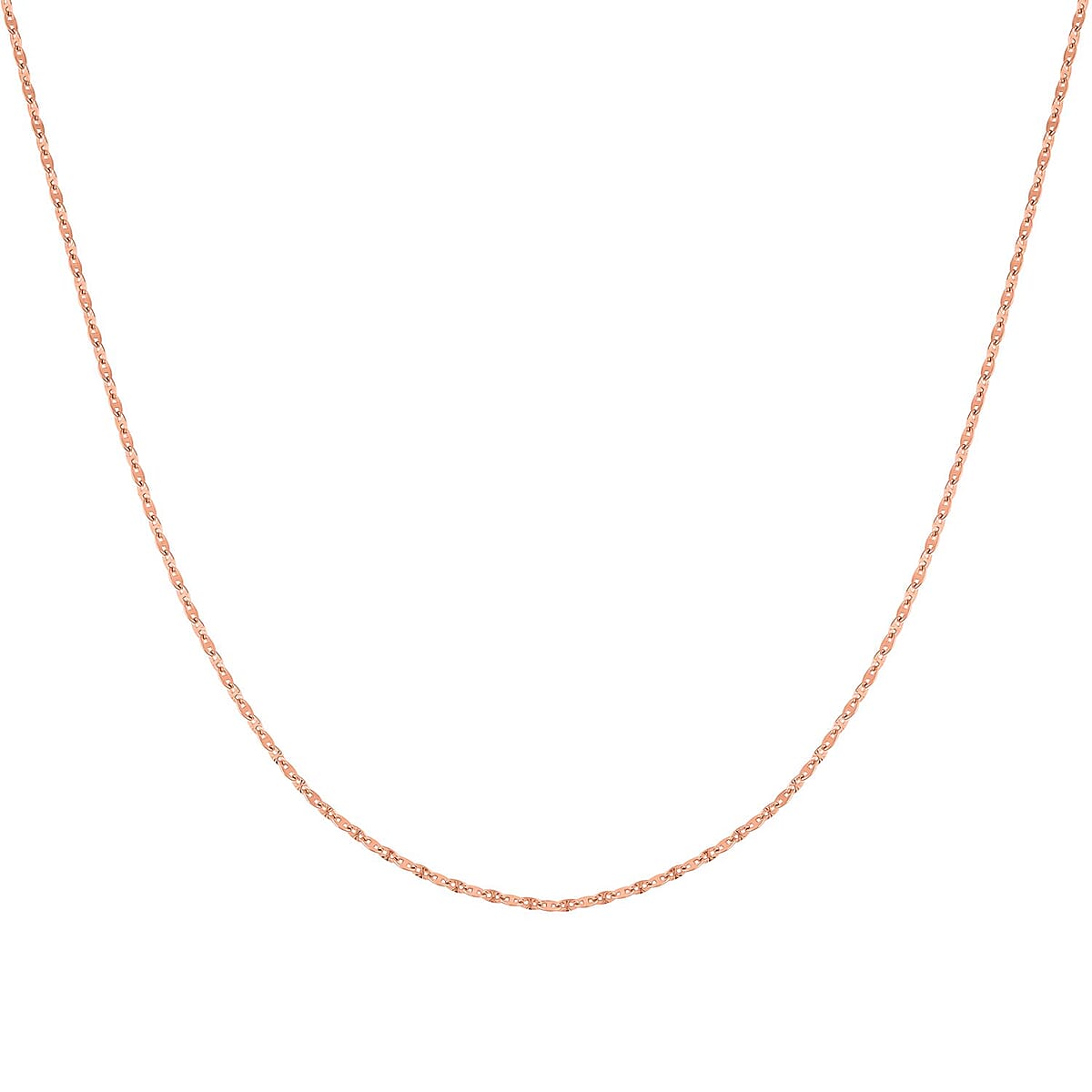 14K Rose Gold Over Sterling Silver Chain 24 Inches 3.10 Grams image number 3