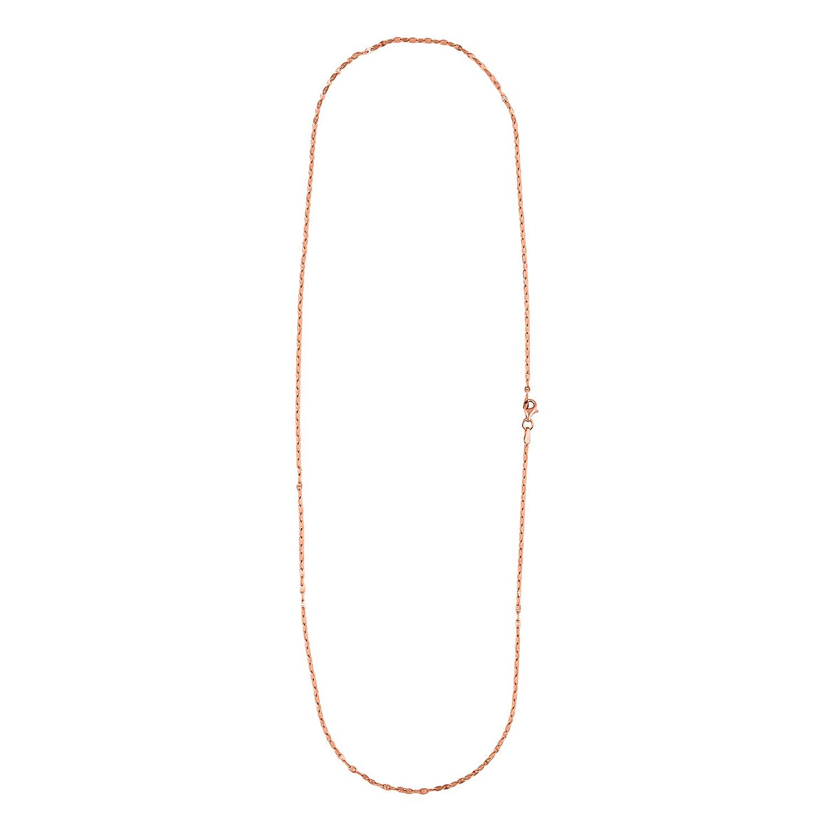 14K Rose Gold Over Sterling Silver Chain 24 Inches 3.10 Grams image number 4
