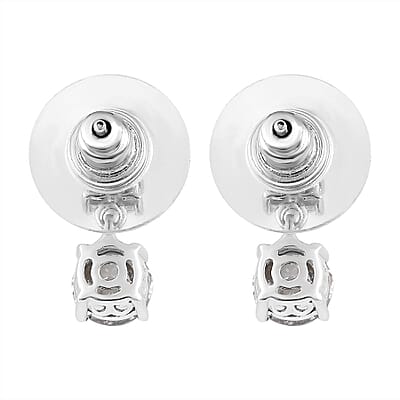 Moissanite Earring in Platinum Over Sterling Silver 2.00 ctw