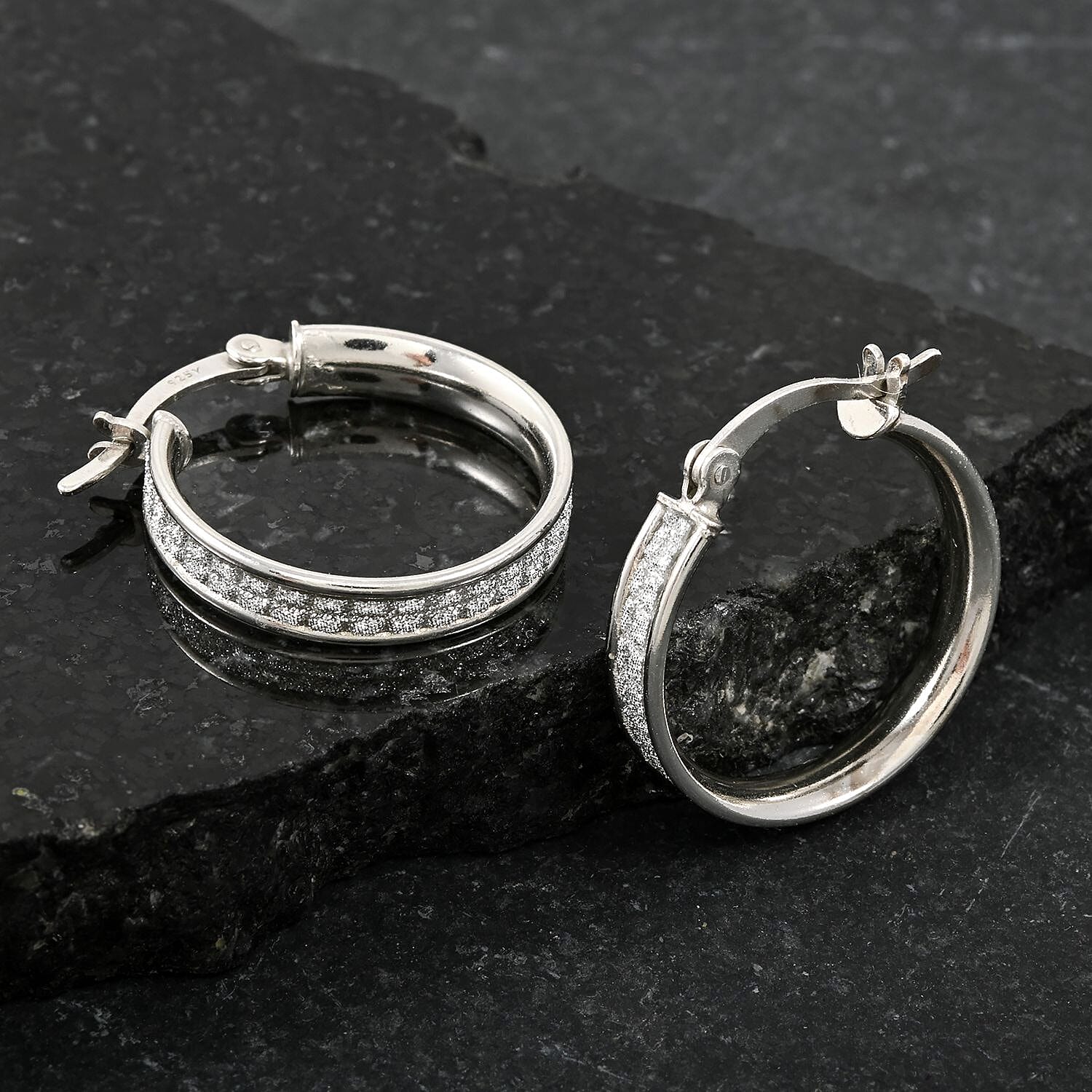 Sterling Silver Hoop Earrings 2.30 Grams