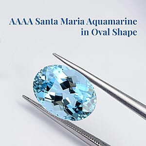 Certified & Appraised AAAA Santa Maria Aquamarine (Ovl Free Size) 4.25 ctw, Loose Gemstones for Jewelry, Oval Cut Aquamarine, Loose Aquamarine Gemstone