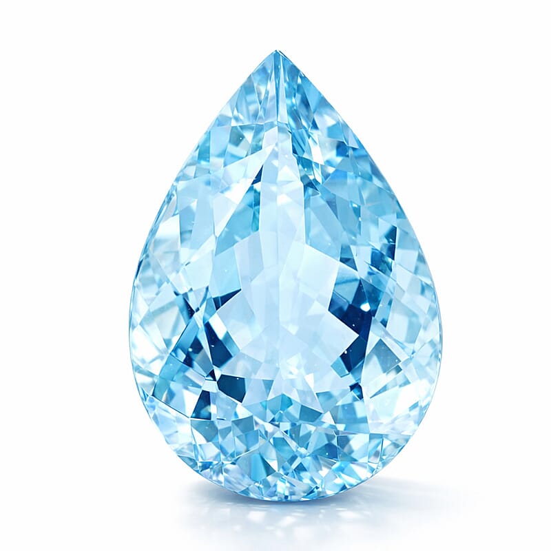 Certified and Appraised AAAA Santa Maria Aquamarine (Pear Free Size) 4.00 ctw