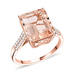 Certified & Appraised Iliana 18K Rose Gold AAA Marropino Morganite and G-H SI Diamond Ring (Size 10.5) 4.40 Grams 7.20 ctw