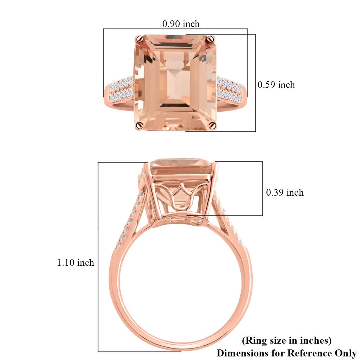 Certified & Appraised Iliana 18K Rose Gold AAA Marropino Morganite and G-H SI Diamond Ring (Size 6.0) 4.40 Grams 7.20 ctw image number 5