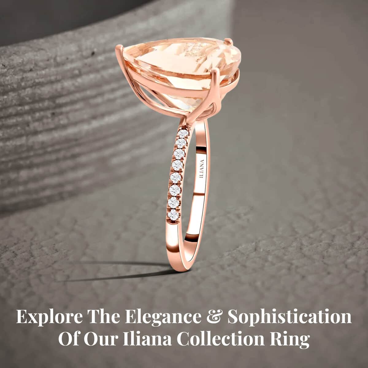 Certified & Appraised Iliana AAA Marropino Morganite and G-H SI Diamond 6.35 ctw Ring in 18K Rose Gold (Size 6.0) image number 2