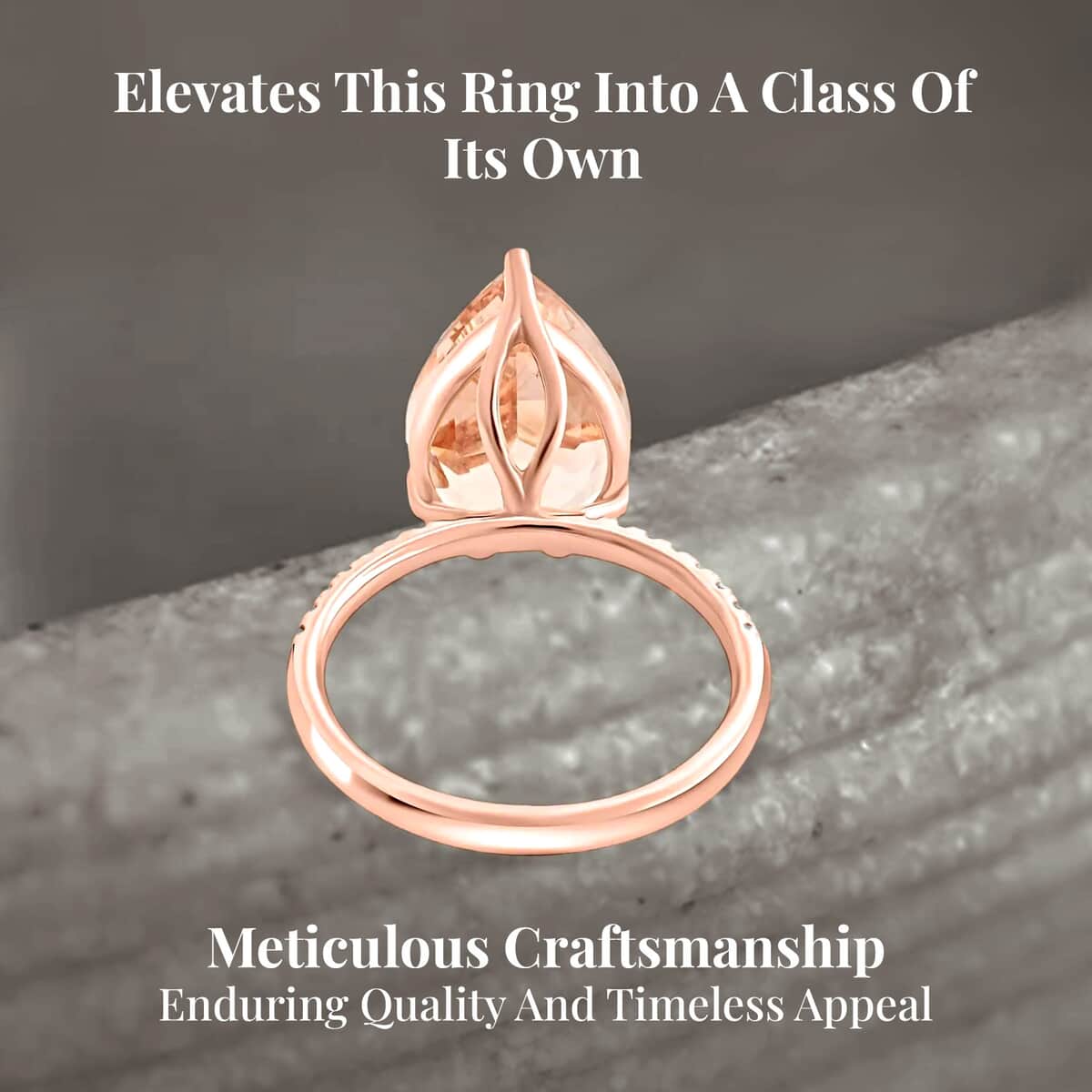 Certified & Appraised Iliana AAA Marropino Morganite and G-H SI Diamond 6.35 ctw Ring in 18K Rose Gold (Size 6.0) image number 3