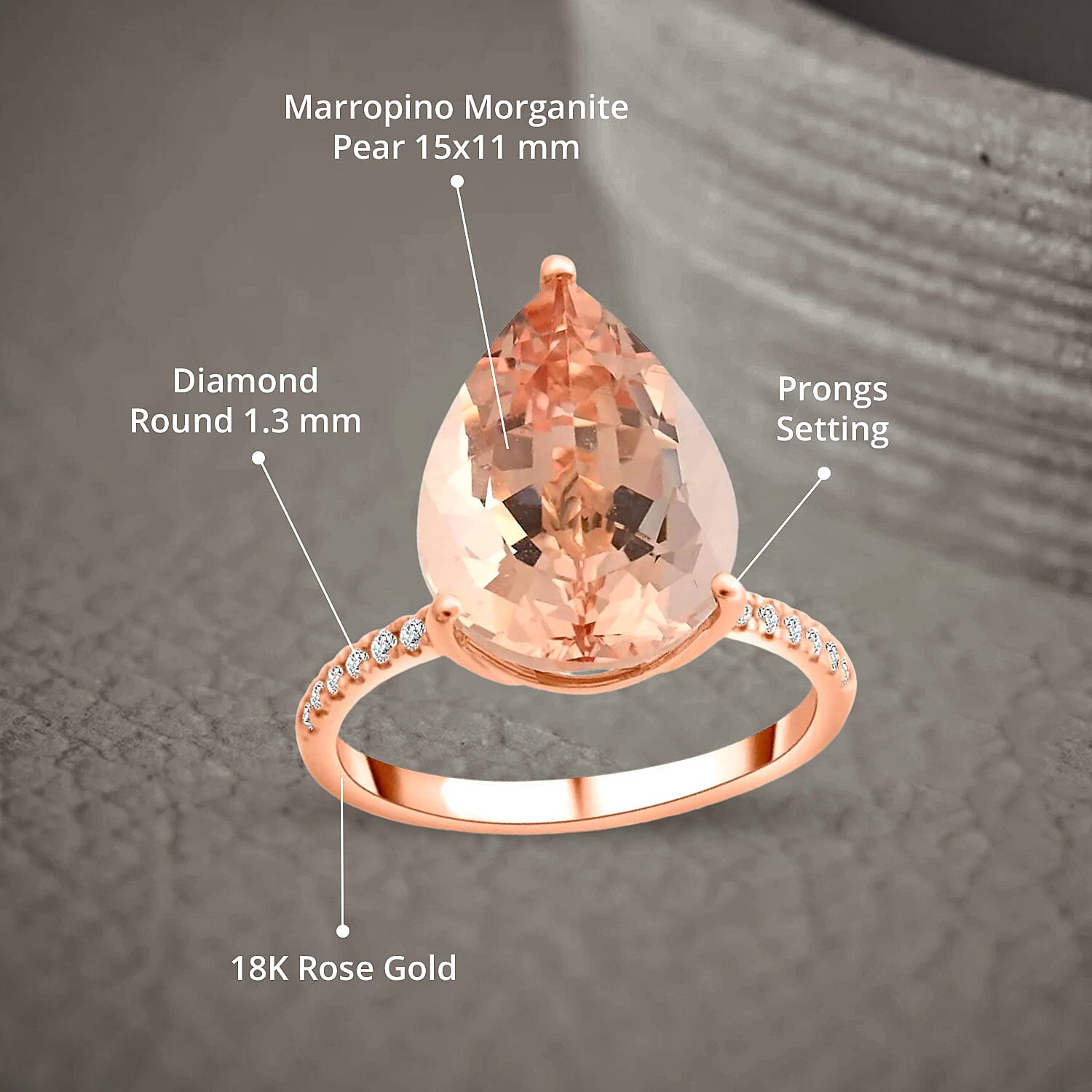 Certified & Appraised Iliana AAA Marropino Morganite and G-H SI Diamond 6.35 ctw Ring in 18K Rose Gold (Size 6.0)