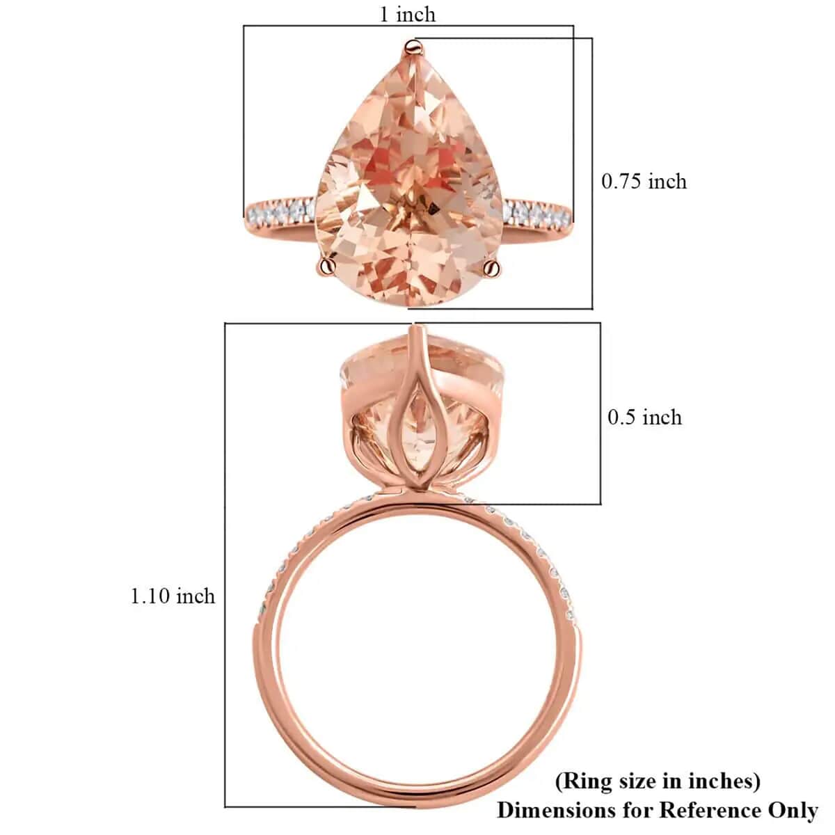 Certified & Appraised Iliana AAA Marropino Morganite and G-H SI Diamond 6.35 ctw Ring in 18K Rose Gold (Size 6.0) image number 6