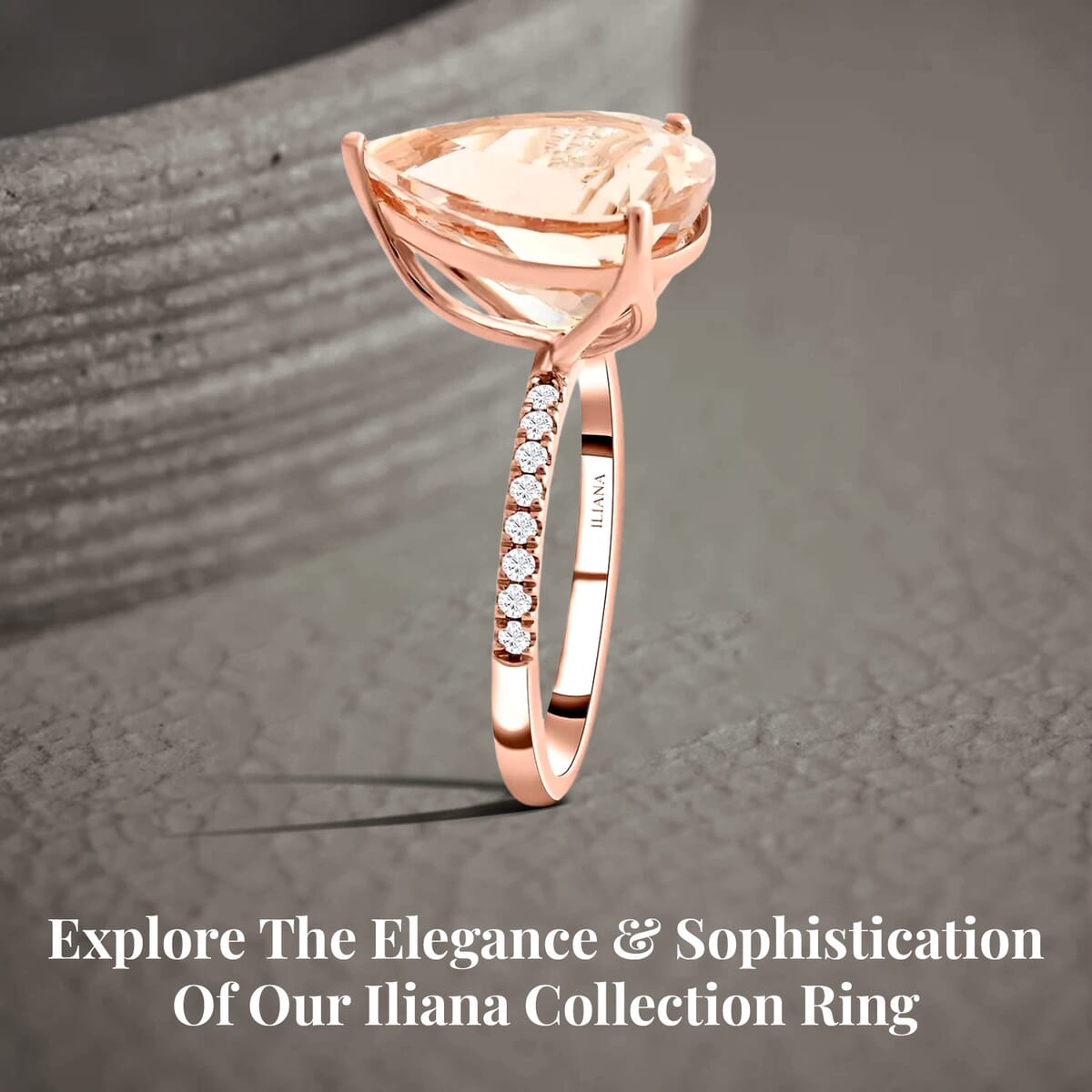 Certified & Appraised Iliana AAA Marropino Morganite and G-H SI Diamond 6.35 ctw Ring in 18K Rose Gold (Size 7) image number 2
