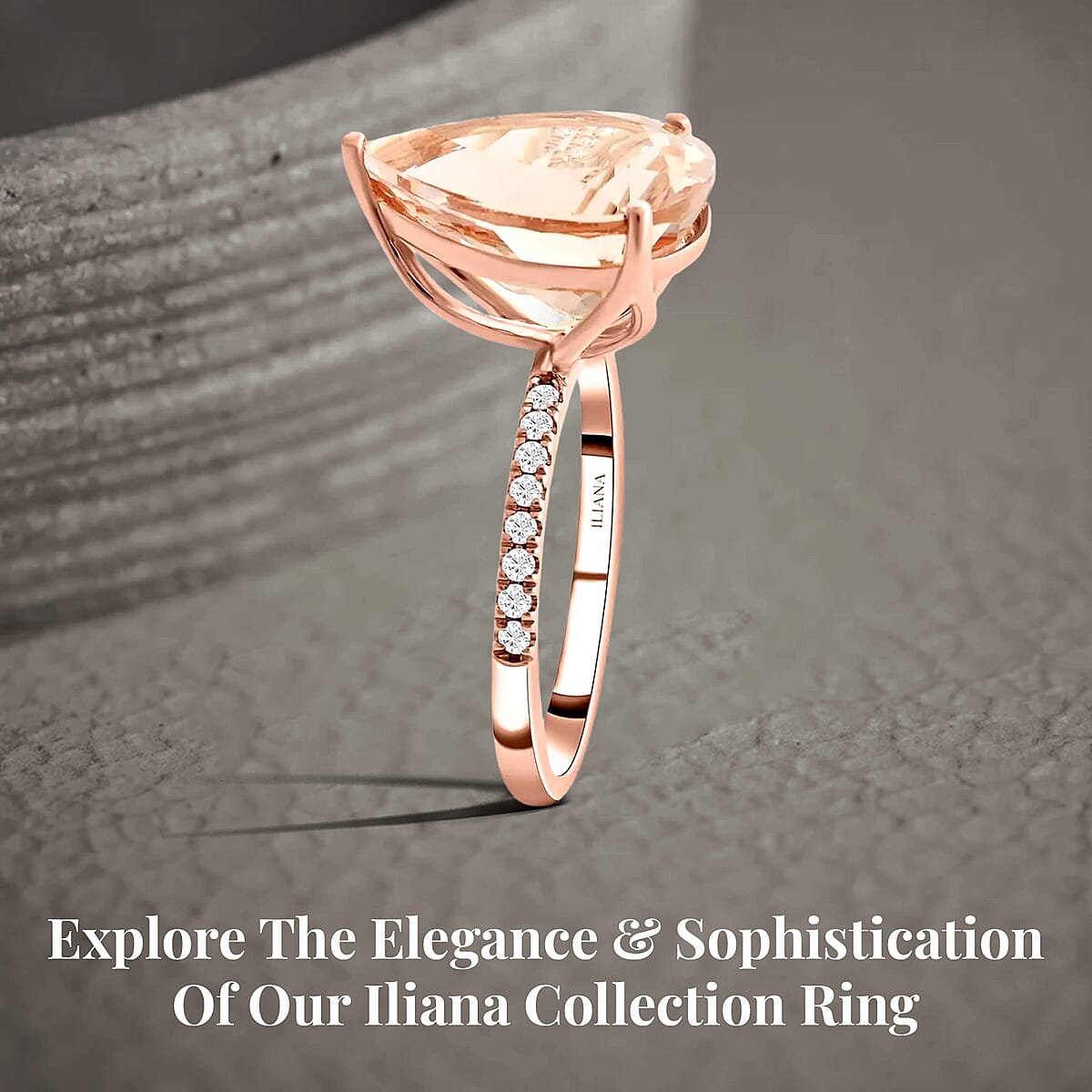 Certified & Appraised Iliana AAA Marropino Morganite and G-H SI Diamond 6.35 ctw Ring in 18K Rose Gold (Size 8.0) image number 2
