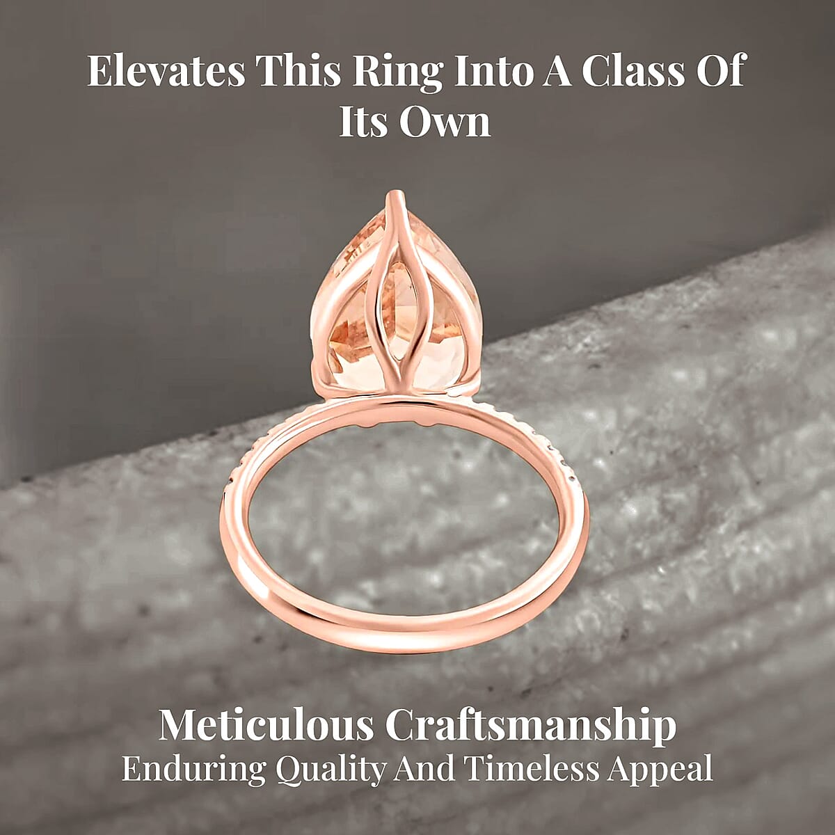 Certified & Appraised Iliana AAA Marropino Morganite and G-H SI Diamond 6.35 ctw Ring in 18K Rose Gold (Size 8.0) image number 3