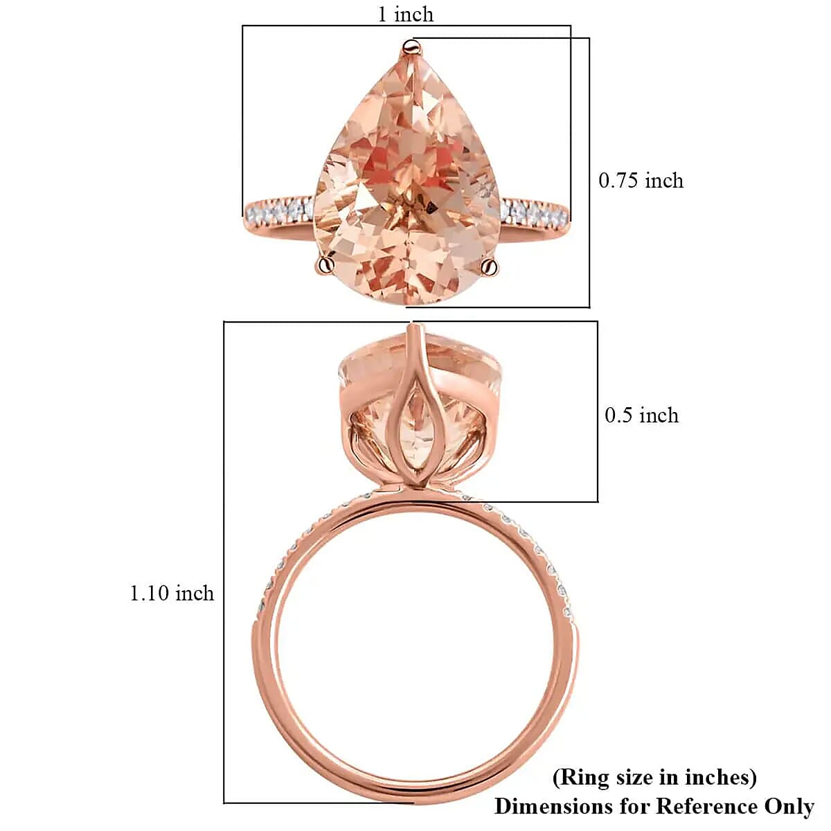 Certified & Appraised Iliana AAA Marropino Morganite and G-H SI Diamond 6.35 ctw Ring in 18K Rose Gold (Size 8.0) image number 6