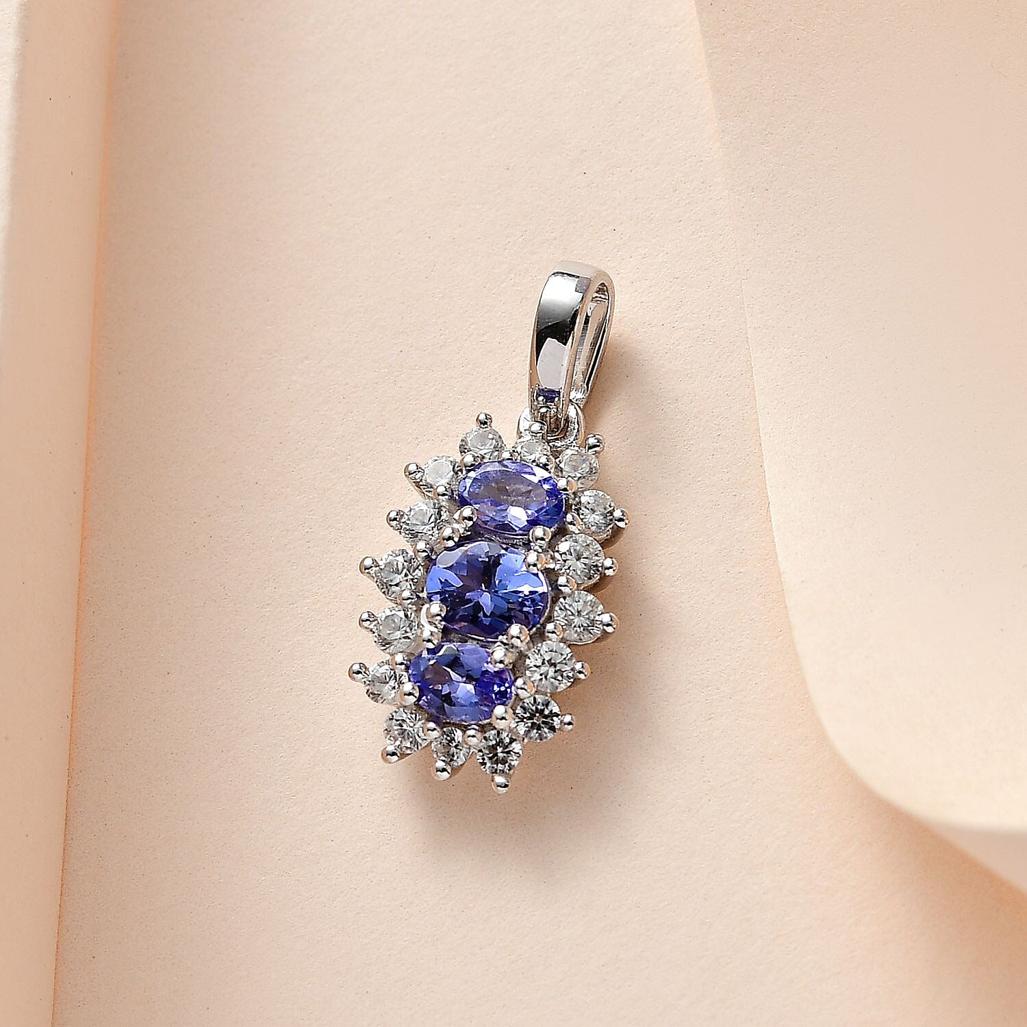 Tanzanite 1.71 ctw Pendant in Platinum Over Sterling Silver