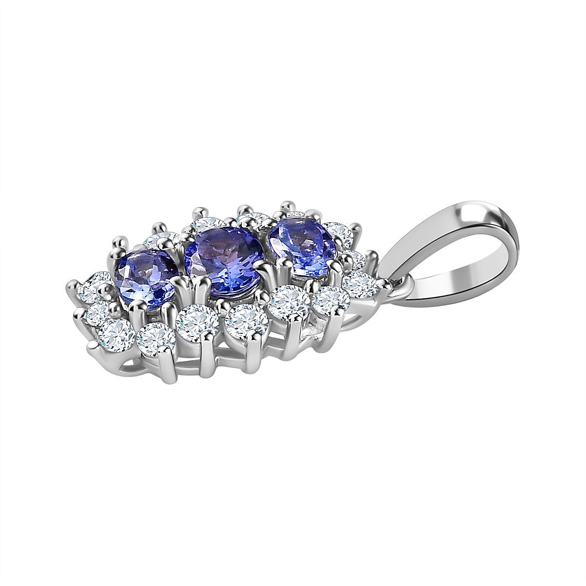 Tanzanite 1.71 ctw Pendant in Platinum Over Sterling Silver