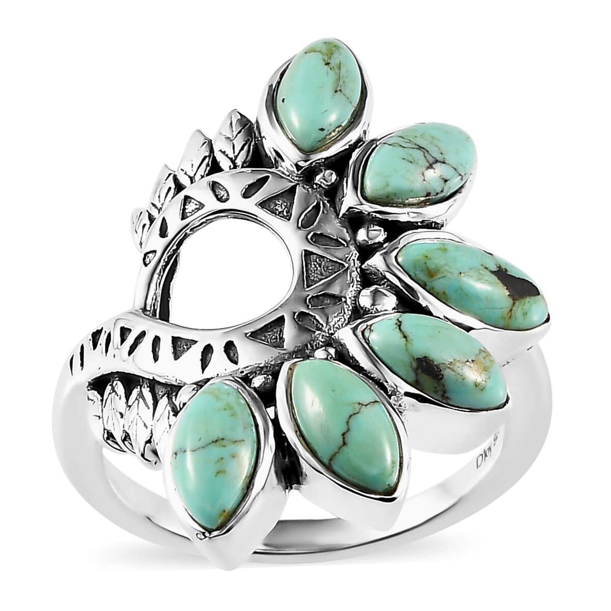 Artisan Crafted Blue Moon Turquoise Ring in Sterling Silver (Size 7) 2.90 ctw image number 0