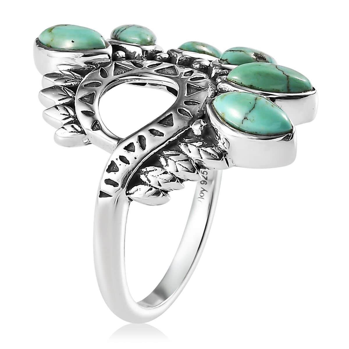 Artisan Crafted Blue Moon Turquoise Ring in Sterling Silver (Size 7) 2.90 ctw image number 3