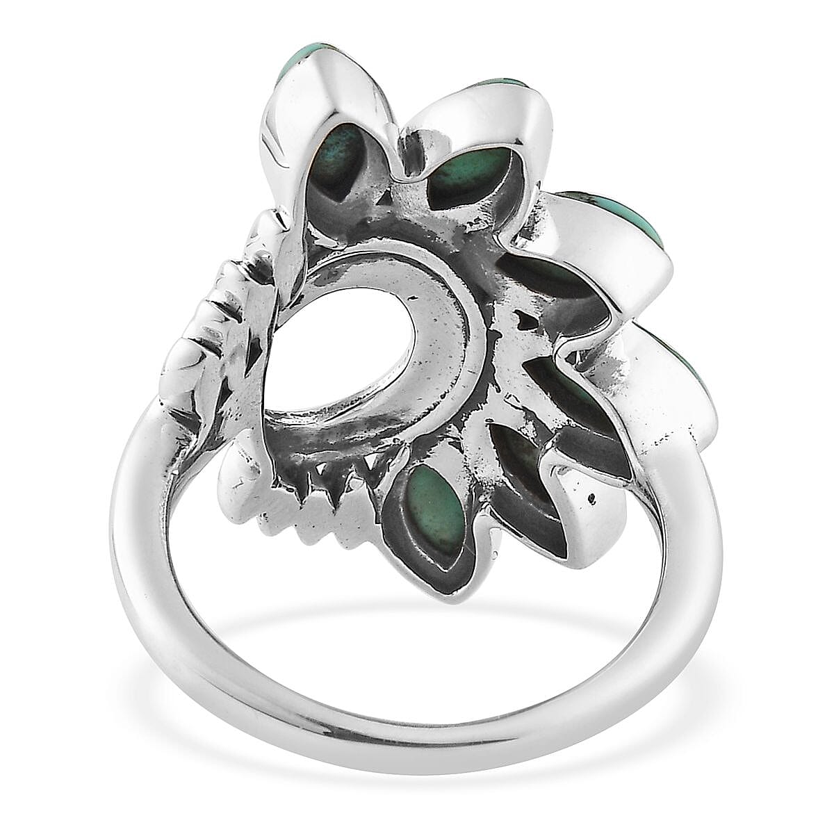 Artisan Crafted Blue Moon Turquoise Ring in Sterling Silver (Size 10.0) 2.75 ctw