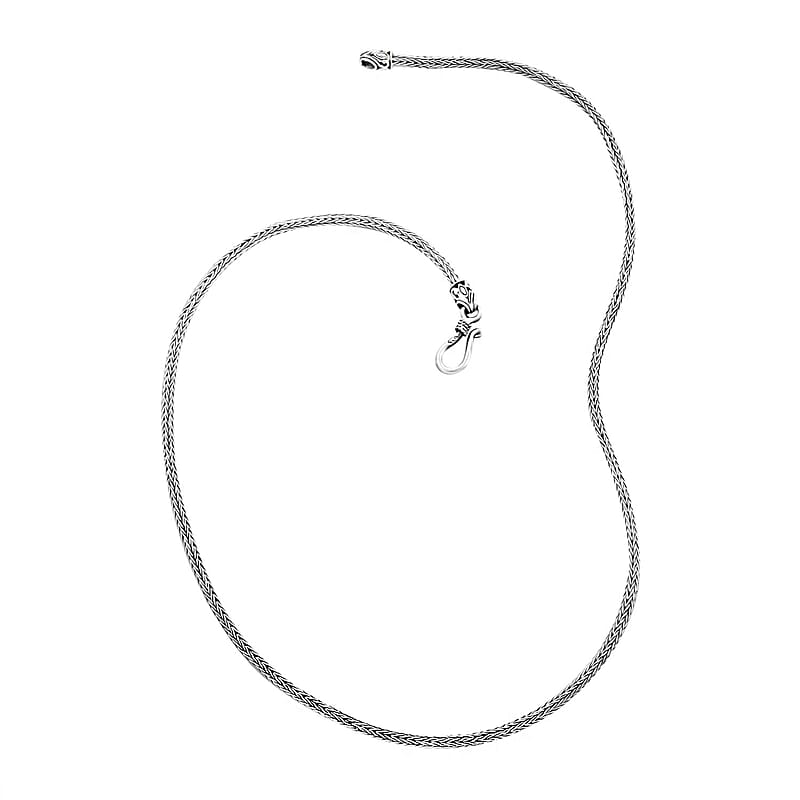 Bali Legacy Sterling Silver 2.5mm Tulang Naga Necklace 18 Inches 13.90 Grams