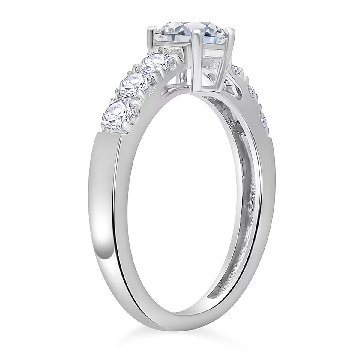 Luxoro 14K White Gold Luxuriant Lab Grown Diamond G-H VS Ring (Size 7.5) 1.15 ctw image number 8