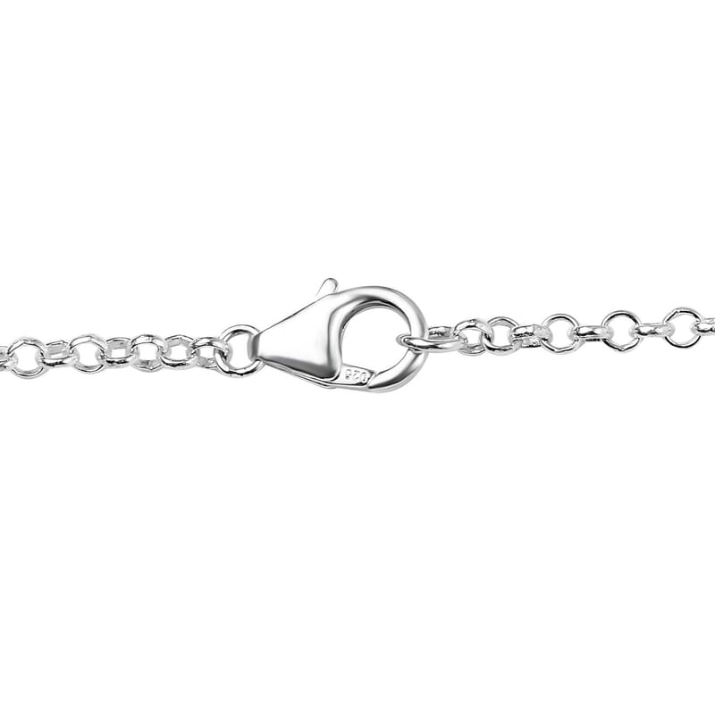 Artisan Crafted Blue Moon Turquoise and White Buffalo 9.20 ctw Cross Necklace in Sterling Silver 18 Inches