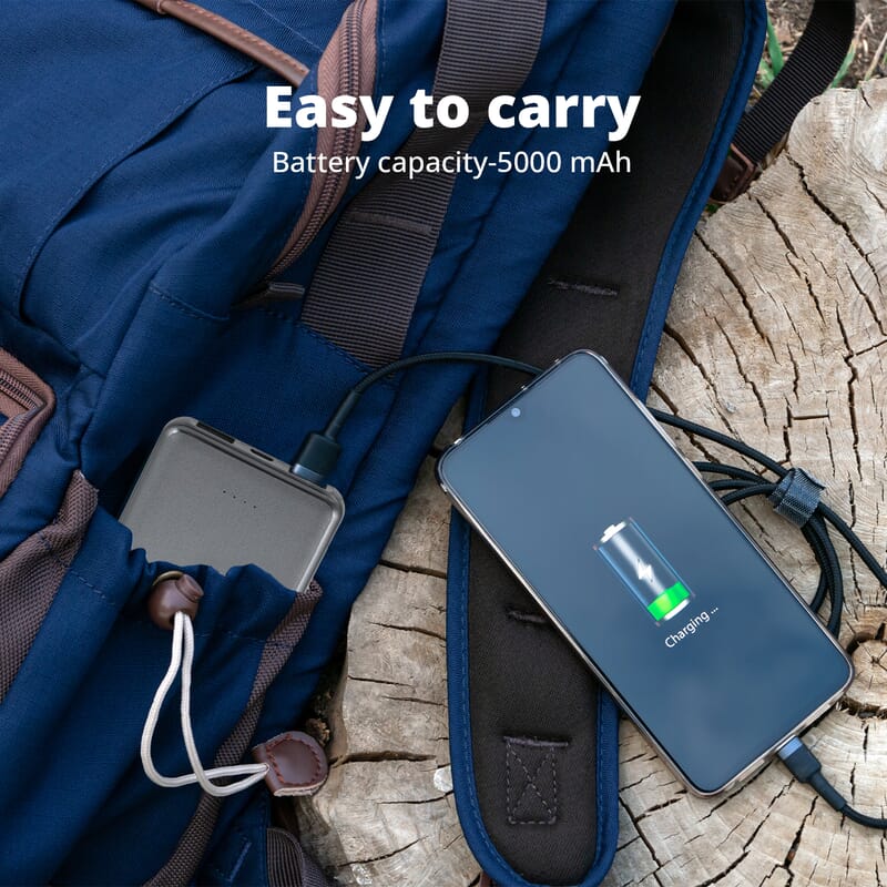 Closeout 5000 mAh Power Bank - Black