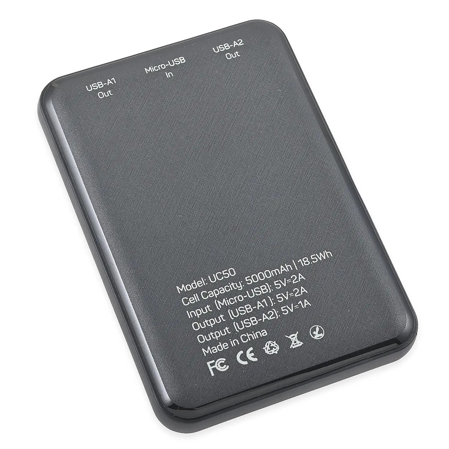 Closeout 5000 mAh Power Bank - Black