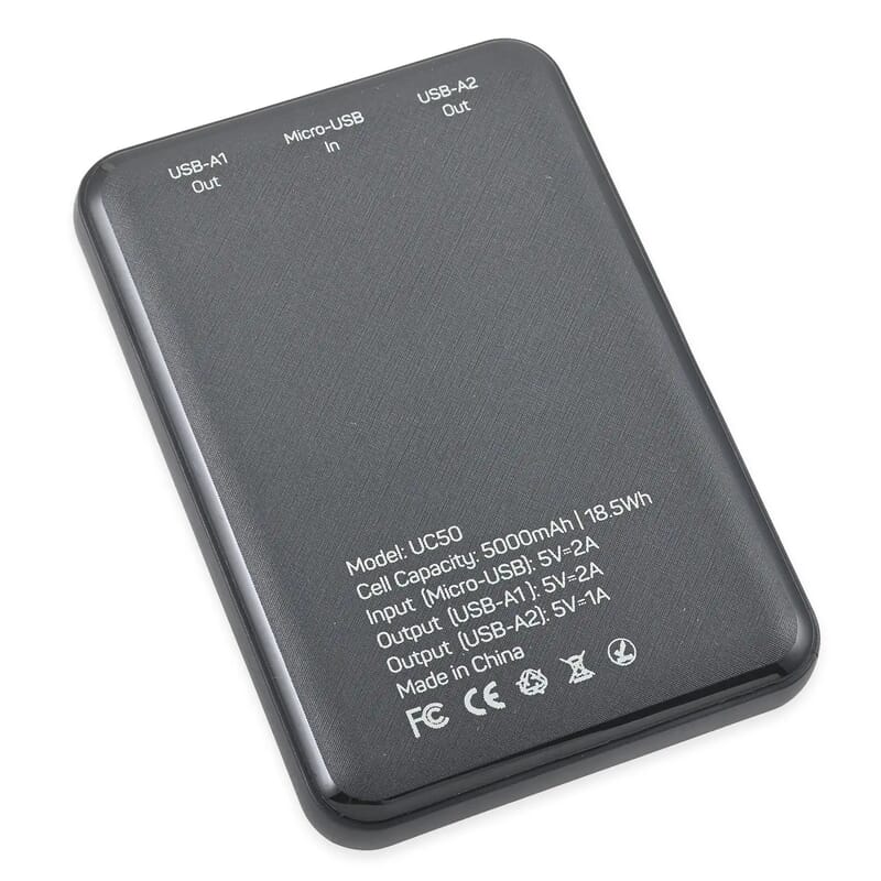 Closeout 5000 mAh Power Bank - Black