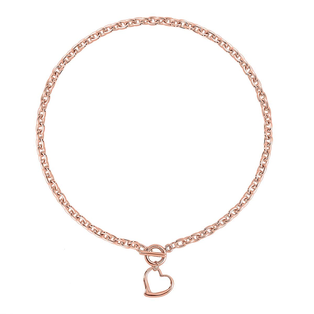 Cable Link Chain Necklace in Rosetone 20.5 Inches
